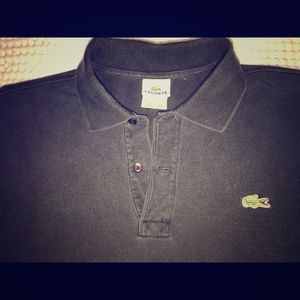 Lacoste vintage collared shirt black size XL